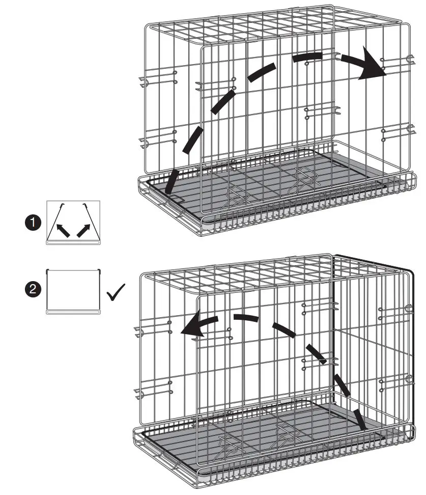 amazonbasics Single Door Folding Metal Dog Crate User Manual - Assembly