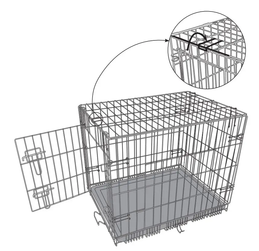amazonbasics Single Door Folding Metal Dog Crate User Manual - Assembly