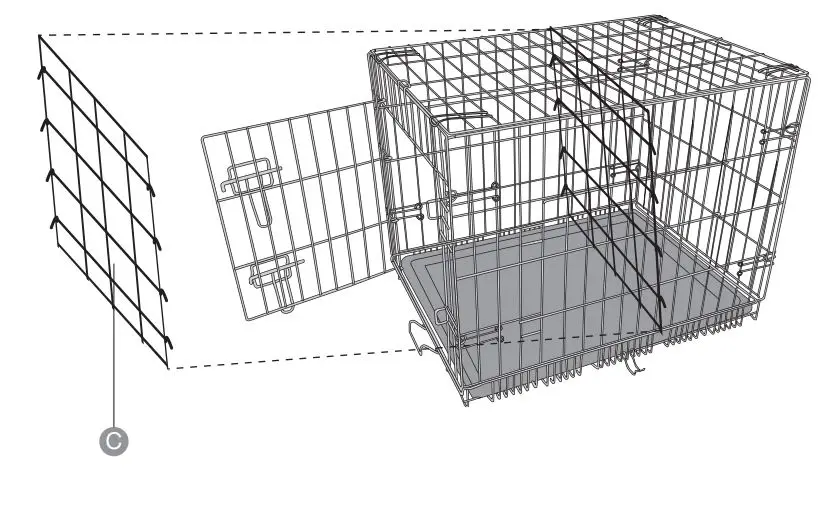 amazonbasics Single Door Folding Metal Dog Crate User Manual - Assembly