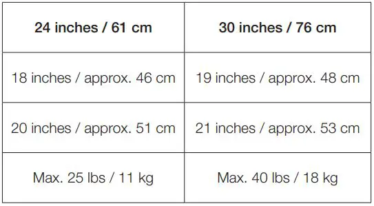 amazonbasics Single Door Folding Metal Dog Crate User Manual - maximum allowable weight of the pet