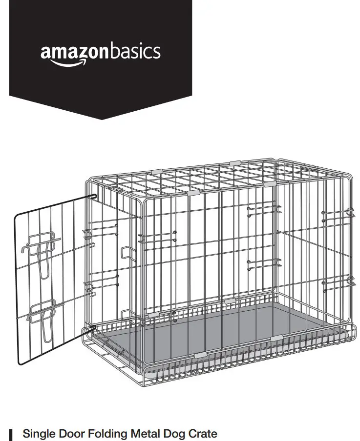 amazonbasics Single Door Folding Metal Dog Crate User Manual