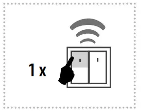 inELS RFSAI 62B SL Dual Band Wireless Switching Component Input Button - Description of button