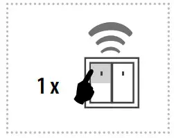 inELS RFSAI 62B SL Dual Band Wireless Switching Component Input Button - Function switch of