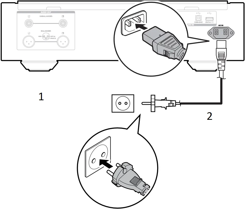 marantz SA-10 Super Audio CD Player 3 Plug the power cord