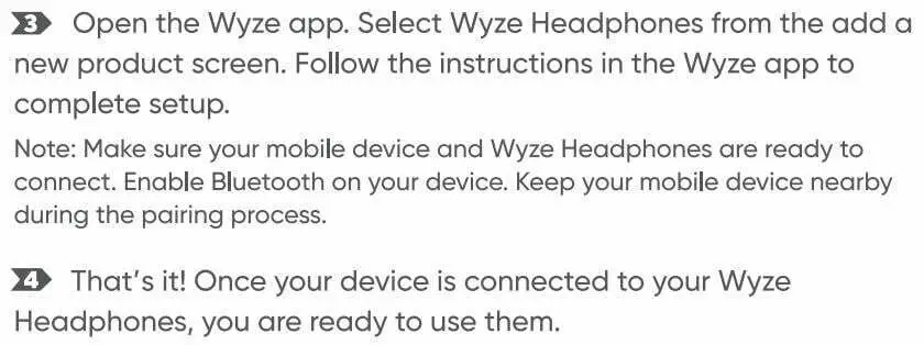 Wyze Labs WNCH1 Bluetooth Wyze Headphones User Manual - Open the wyze app