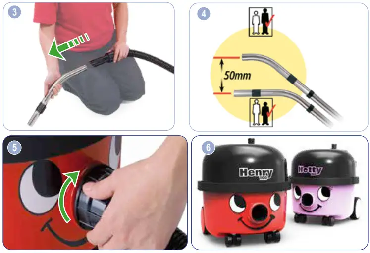 Numatic Henry Vacuum Cleaner Assembly 3-6