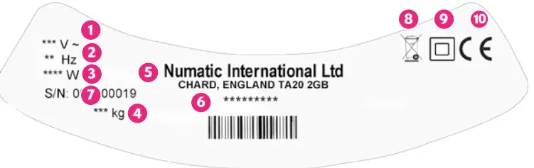 Numatic Henry Vacuum Cleaner Rating Label 2