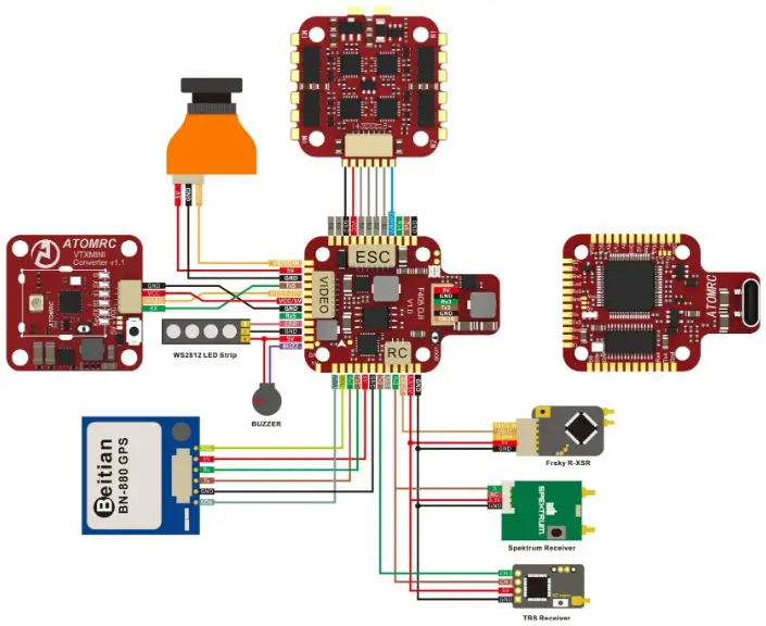 ATOMRC F405 35A AIO Exceed DJI Mini FC