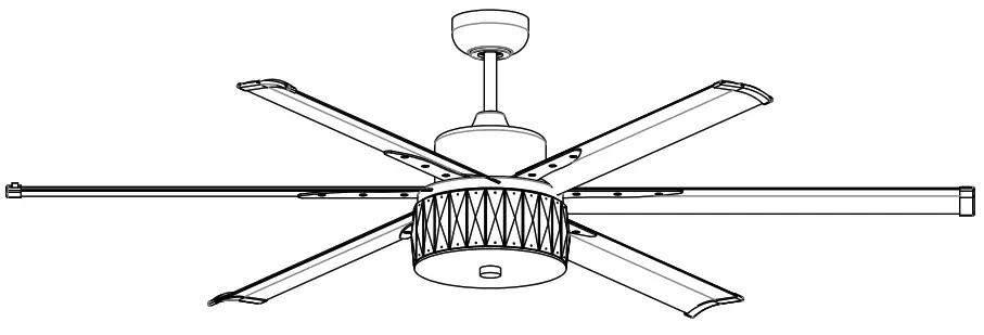 Parrot Uncle F8232110V 65 Inch Indoor Brushed Nickel Integrated LED Lighted Crystal Ceiling Fan - fan