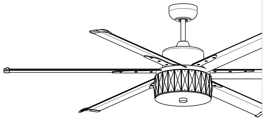 Parrot Uncle F8232110V 65 Inch Indoor Brushed Nickel Integrated LED Lighted Crystal Ceiling Fan