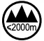 Not exceeding 2000m Symbol