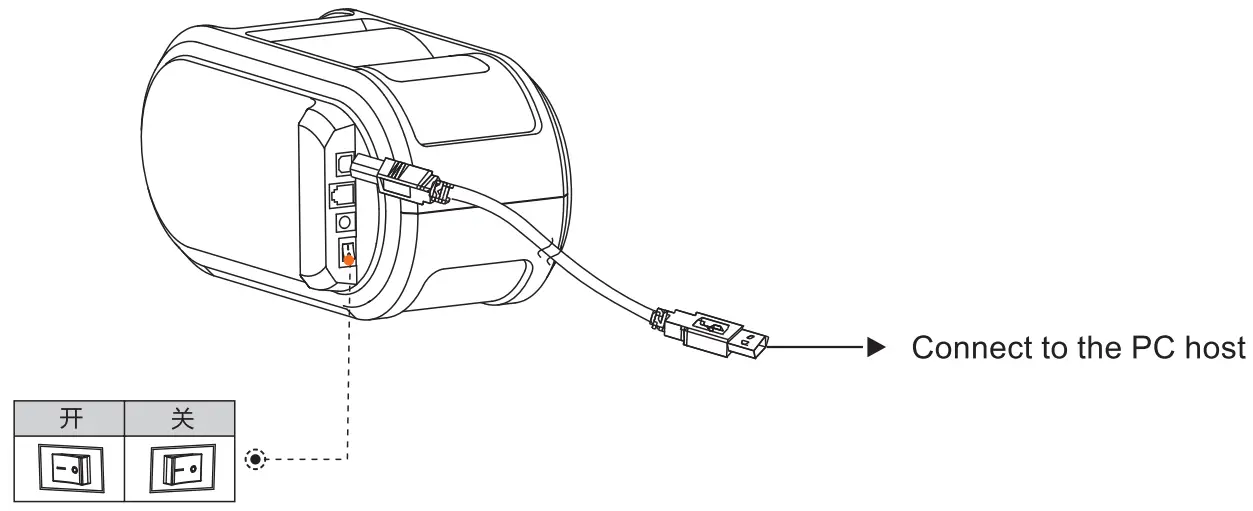 Connect the USB cable