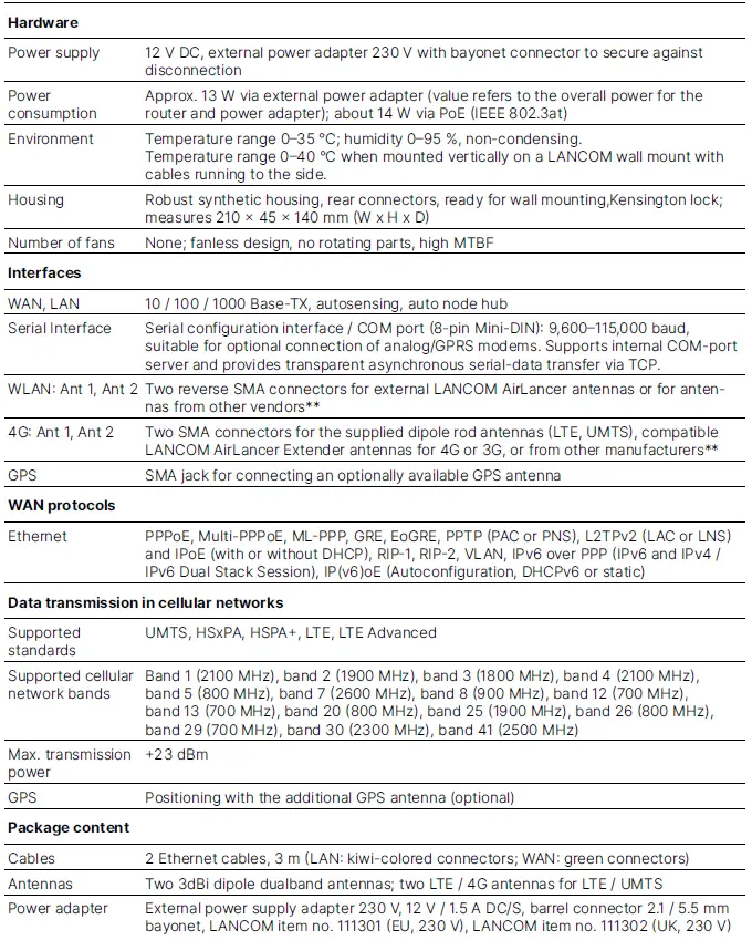 LANCOM Systems 1780EW-4G+ High Performance Mobile VPN Router 11