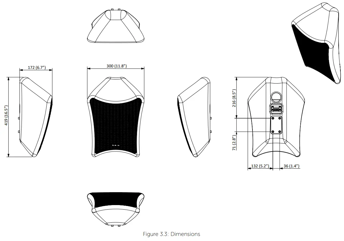 VOID IT3046 Air 8 Passive 8 Two-Way Surface Mount Loudspeaker - fig 2