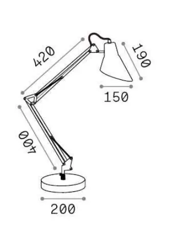 ideal lux Sally TL1 Office Lamp fig 1