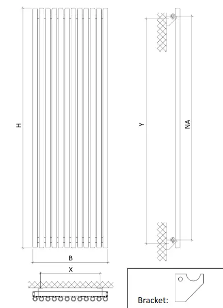SCREWFIX 3901BTU Ximax Oceanus Designer Radiator - fig 1