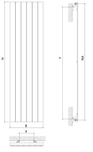 SCREWFIX 3901BTU Ximax Oceanus Designer Radiator - fig 3