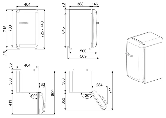 smeg FAB5RBL5 Refrigerator-fig3
