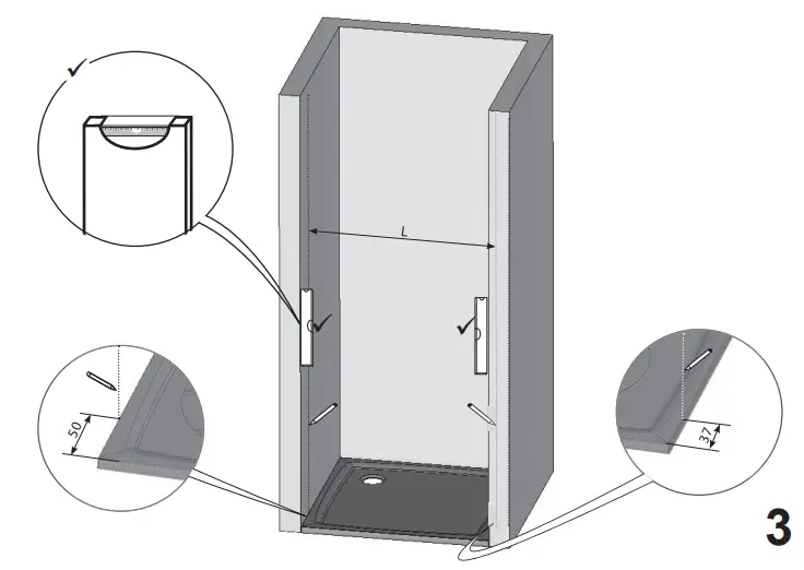 RAVAK BSD2 B Set 80,90,100 L R Shower Door 4