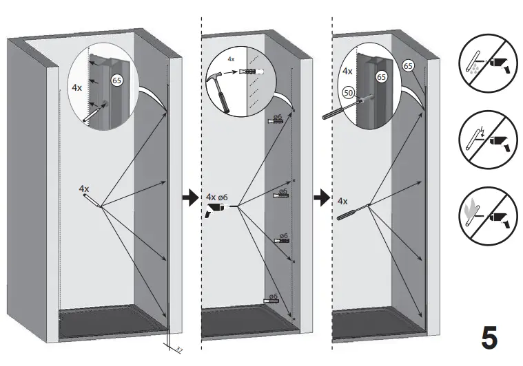 RAVAK BSD2 B Set 80,90,100 L R Shower Door 6