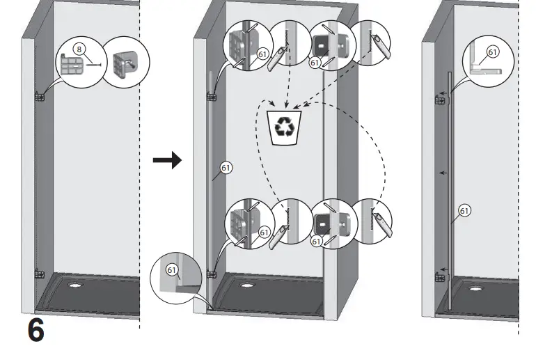 RAVAK BSD2 B Set 80,90,100 L R Shower Door 7