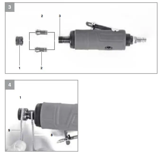 Einhell TC-PP 220 Pneumatic Straight Grinder - Figure 2