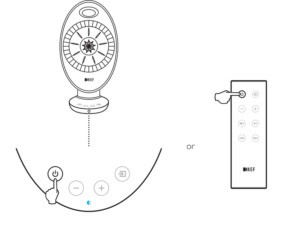 KEF EGG Versatile Desktop Speaker System - Frosted Blue-4