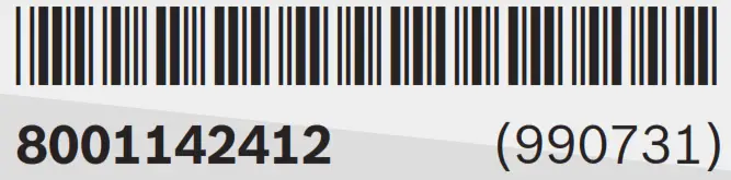 BOSCH TWK3P Series Cordless Electric Kettle - bar code