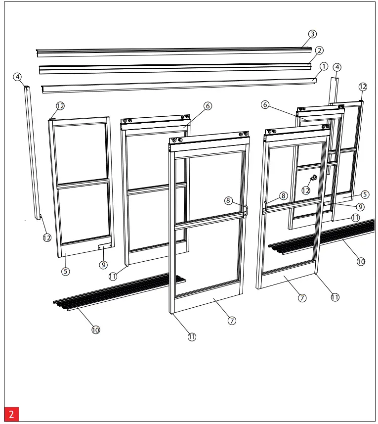 dormakaba ICU300 ICU300T Sliding Doors with Track Guide System - fig 1