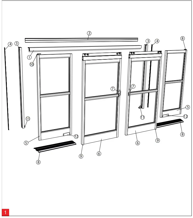 dormakaba ICU300 ICU300T Sliding Doors with Track Guide System - fig