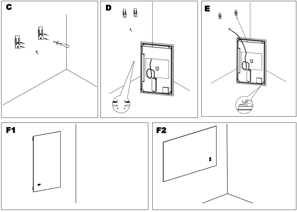sycamore SY9029 Halifax Tunable LED Bathroom Mirror with Demister-fig5