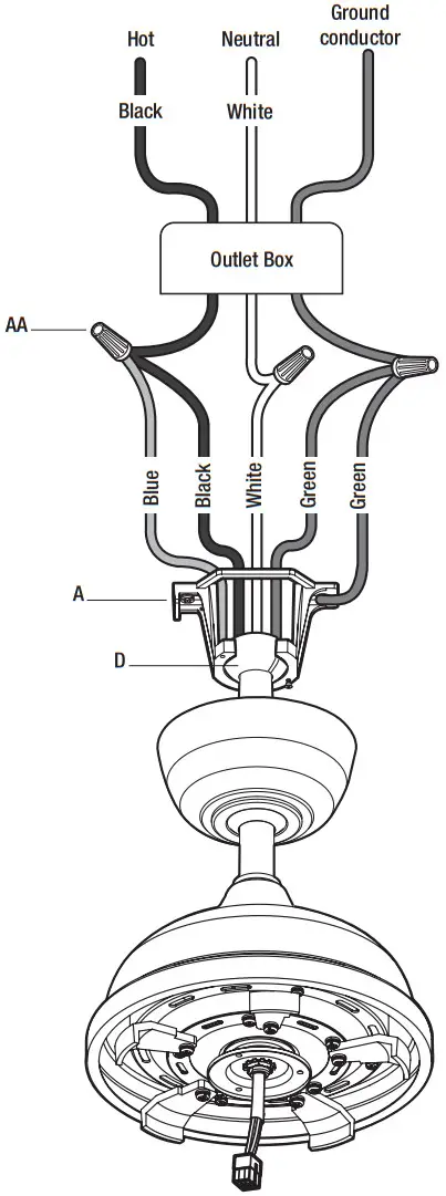 HAMPTON BAY YG991 MBK Seaport Ii 52 Inch Ceiling Fan - Figure 11