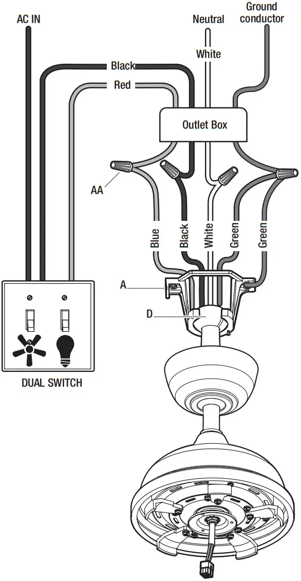 HAMPTON BAY YG991 MBK Seaport Ii 52 Inch Ceiling Fan - Figure 13