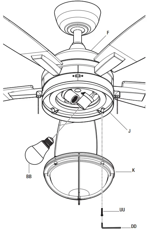 HAMPTON BAY YG991 MBK Seaport Ii 52 Inch Ceiling Fan - Figure 21