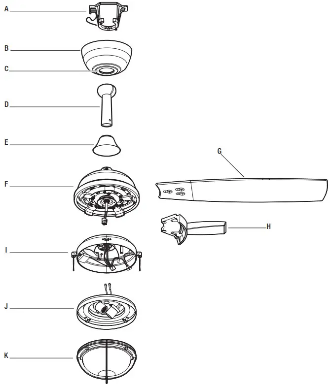 HAMPTON BAY YG991 MBK Seaport Ii 52 Inch Ceiling Fan - Figure 3