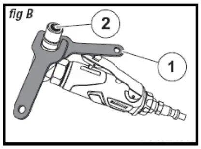 IRONTON 48142 1 4 90°Air Mini Die Grinde - accessory