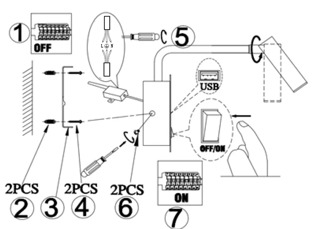 V-TAC VT-2943 LED Wall Light 1