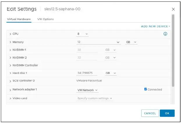 intel Optane Persistent Memory and SAP HANA Platform Configuration on VMware ESXi-11