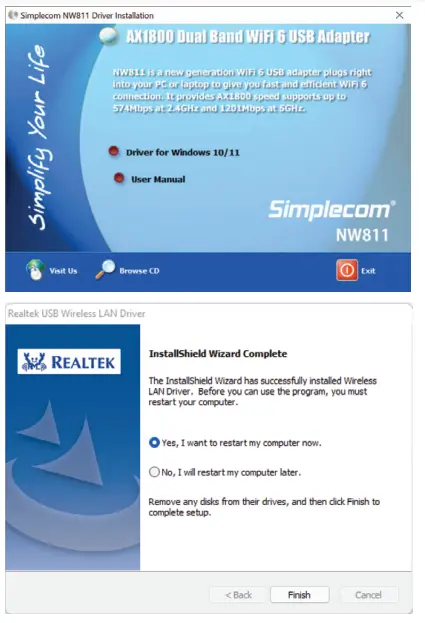 Simplecom-NW811-AX1800-Dual-Band-WiFi-6-USB-Adapter-with-2x 5dBi-Antennas-FIG-1