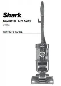 Shark Navigator Lift-Away Upright Vacuum UV650 User Manual