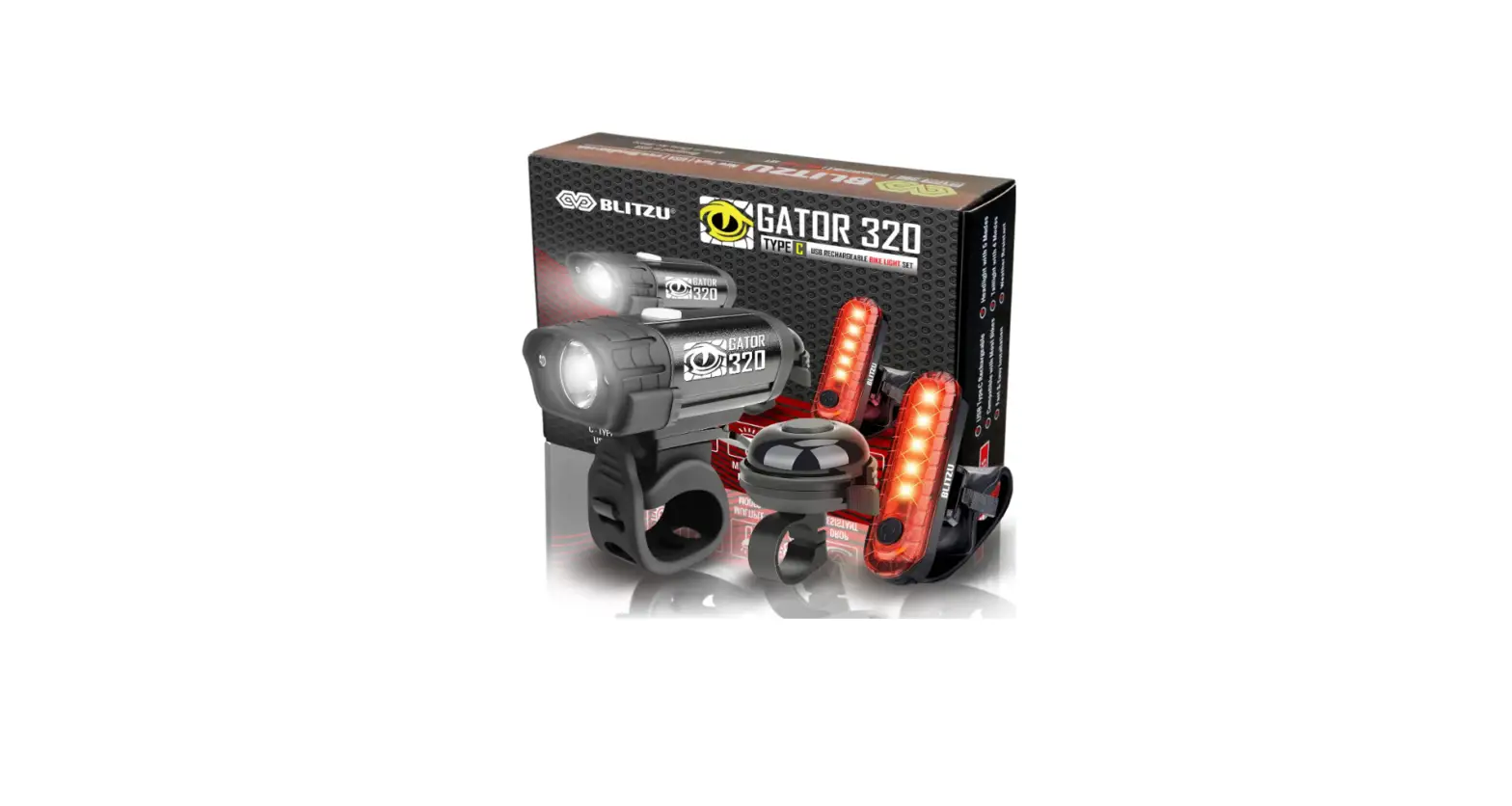 Blitzu Gator-320 Usb Rechargeable Bike Light Set User Manual Blitzu Gator-320 Usb Rechargeable Bike Light Set User Manual