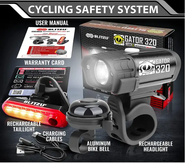 BLITZU-Gator-320-USB-Rechargeable-Bike-Light-Set-fig-1
