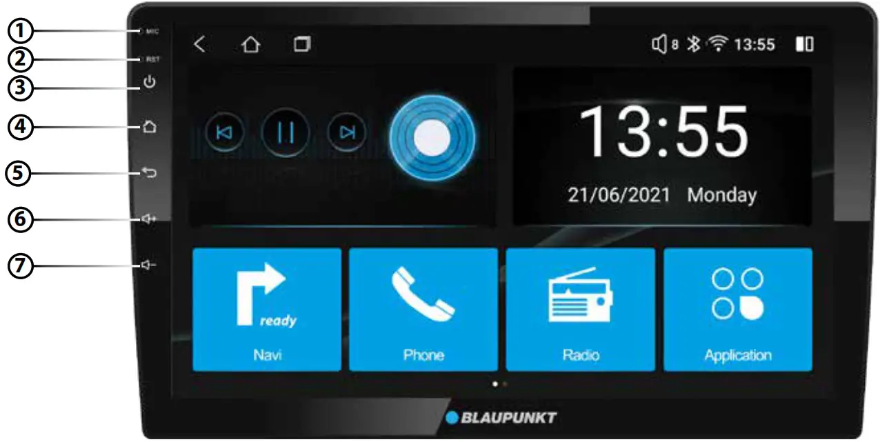 BLAUPUNKT Velocity Power Multimedia Nacigation- KEY FUNCTIONS