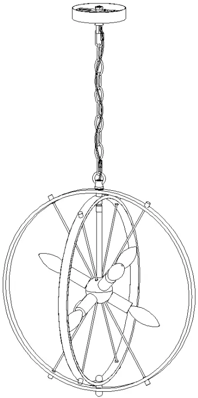 ZEVNI L3Q6ZVBUW4800S58 Byran 6-Light Black-Brass A01