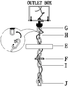 ZEVNI L3Q6ZVBUW4800S58 Byran 6-Light Black-Brass C4