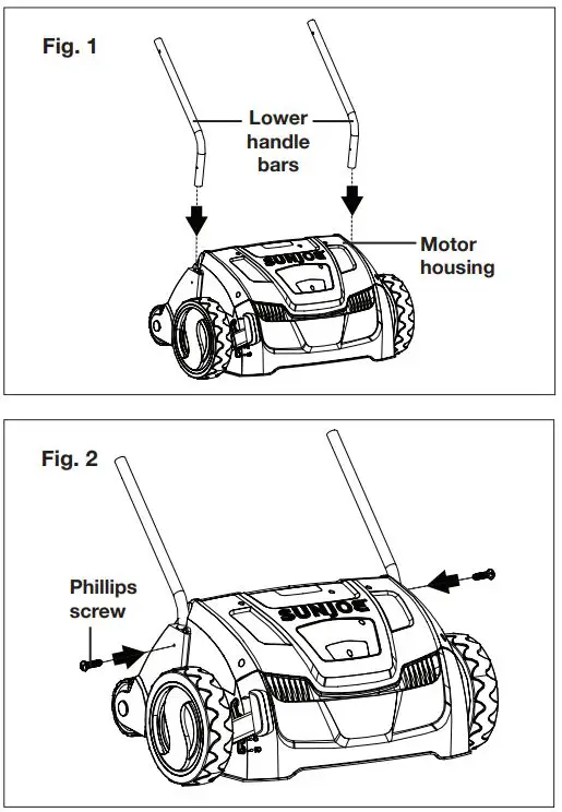 SUNJOE AJ801E-RM Electric Scarifier Dethatcher 12.6-Inch 12-AMP User Manual - Fig 1,2