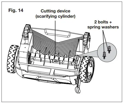 SUNJOE AJ801E-RM Electric Scarifier Dethatcher 12.6-Inch 12-AMP User Manual - Fig 14
