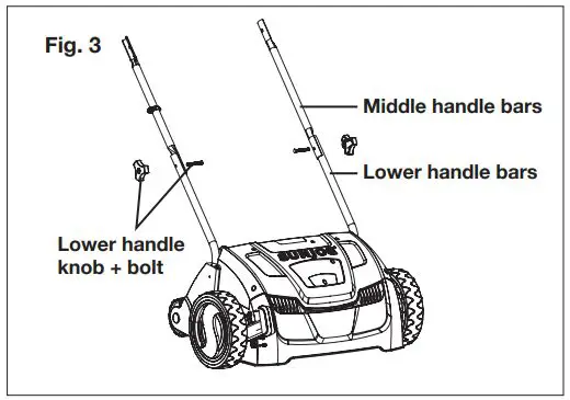 SUNJOE AJ801E-RM Electric Scarifier Dethatcher 12.6-Inch 12-AMP User Manual - Fig 3