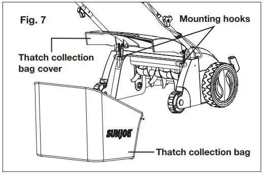 SUNJOE AJ801E-RM Electric Scarifier Dethatcher 12.6-Inch 12-AMP User Manual - Fig 7