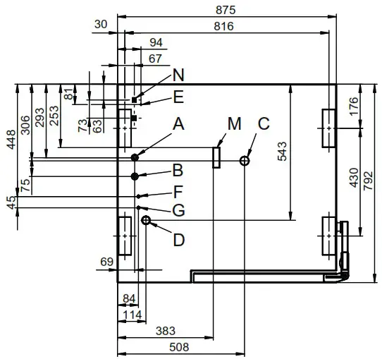CONVOTHERM C4 Full Pan Combi Oven - Dimensions 3